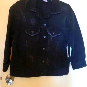 Black vintage style Jean jacket